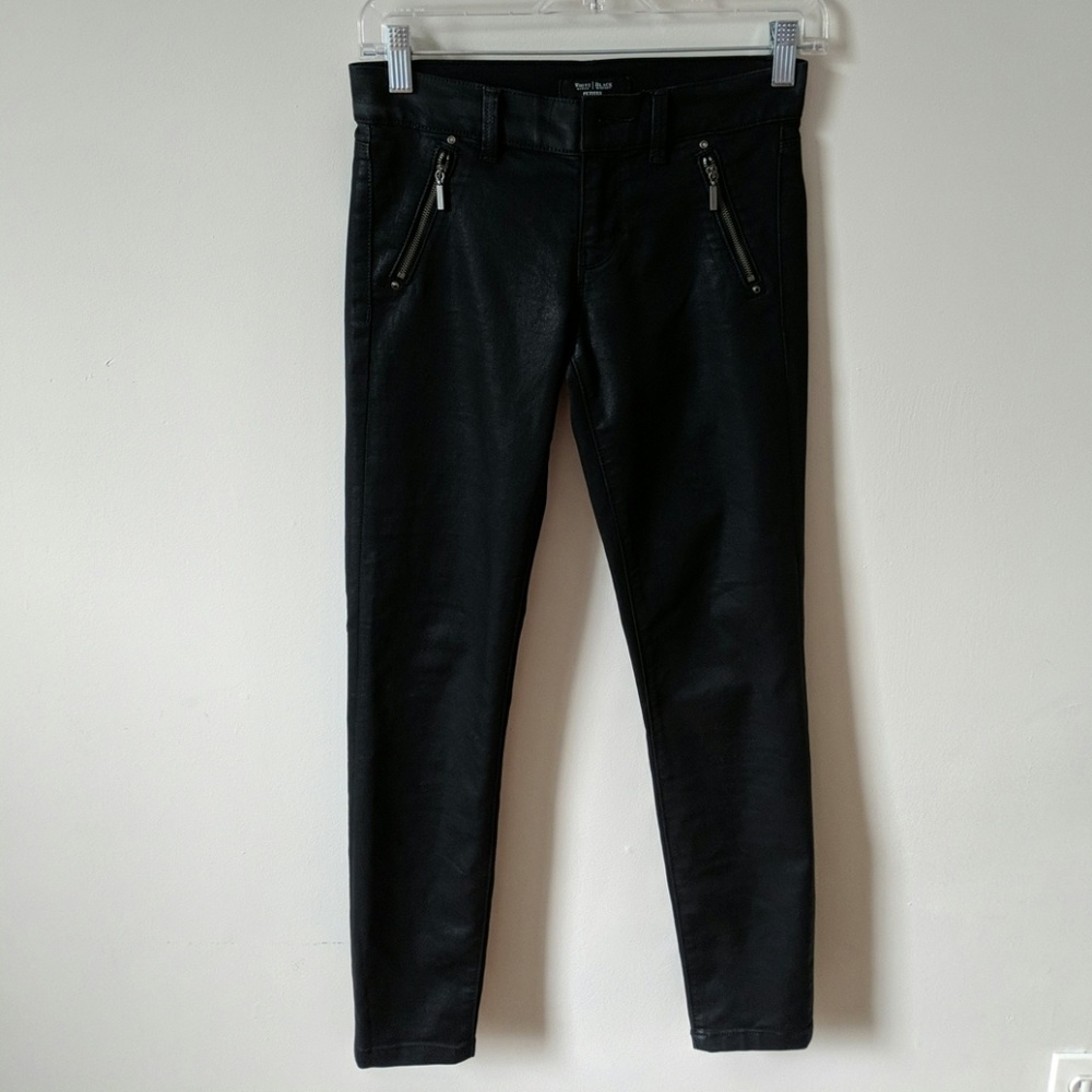 White House Black Market Coated Skinny Ankle Jeans